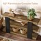 63" Entryway Console Table 3-Tier Sofa Table with Open Storage Shelves